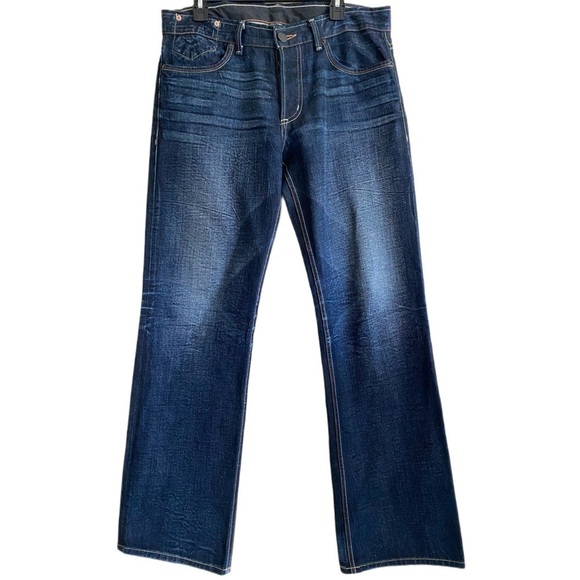ARMANI EXCHANGE Men’s Button Fly Mid-Rise Boot Cut Jeans Size 33 Long - Picture 1 of 9